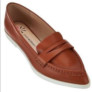 Isaac Mizrahi Gingersnap Leather Loafers Size:10